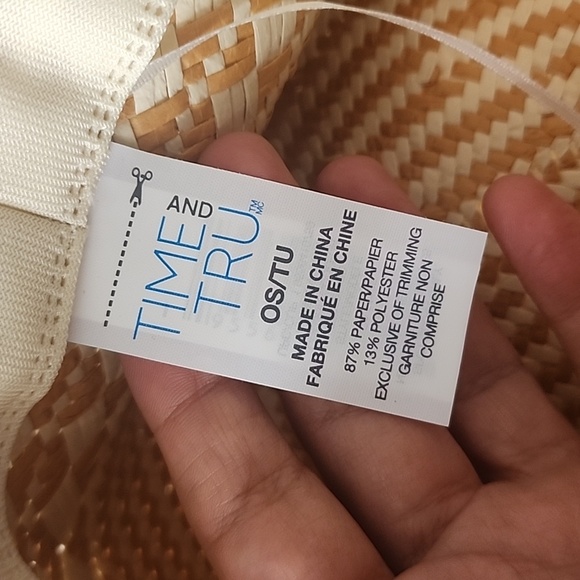 Handmade Women Tape Decor Straw Hat - Picture 4 of 7